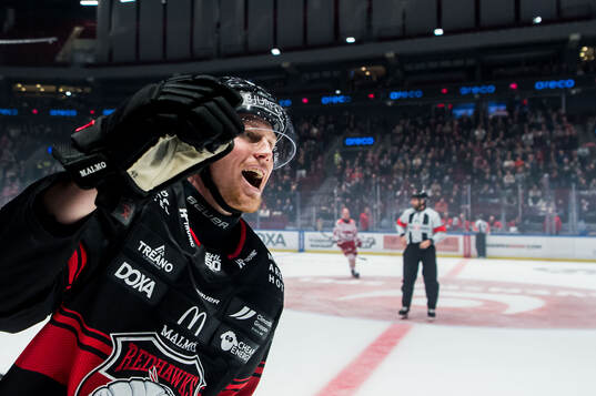 Malmö Redhawks Robin Salo jublar