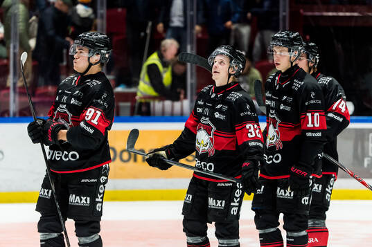 Malmö Redhawks spelare deppar