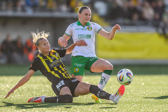 Häckens Stine Sandbech och Hammarbys Vilde Hasund