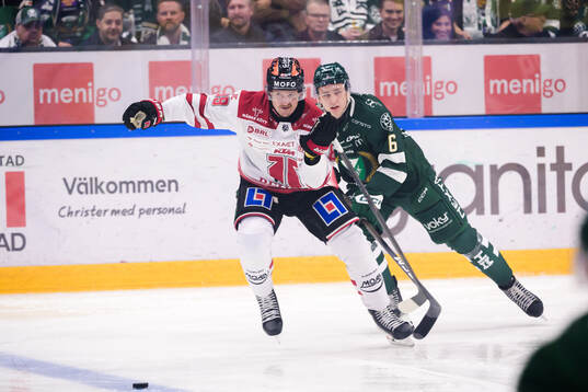 Örebros Patrik Karlkvist och Färjestads Albert Wikman