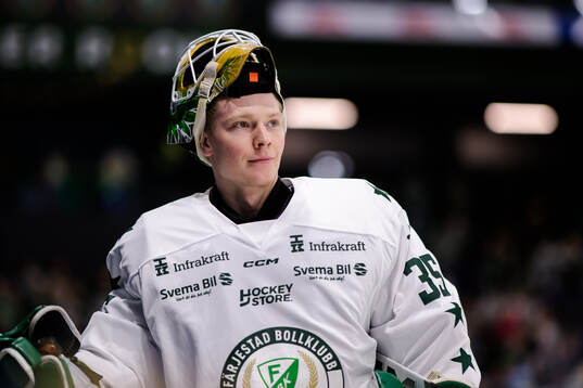 Färjestads målvakt Melker Thelin