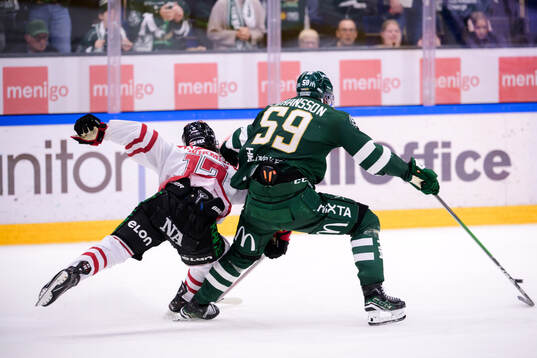Örebros William Wikman och Färjestads Linus Johansson