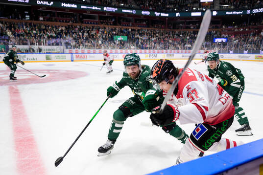 Färjestads Linus Johansson och Örebros Glenn Gustafsson