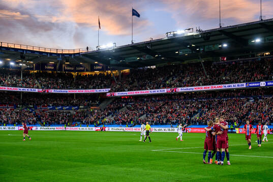 Erling Braut Haaland of Norway celebrate with teammates