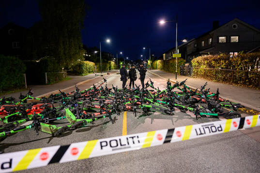 Police officers and electric scooters