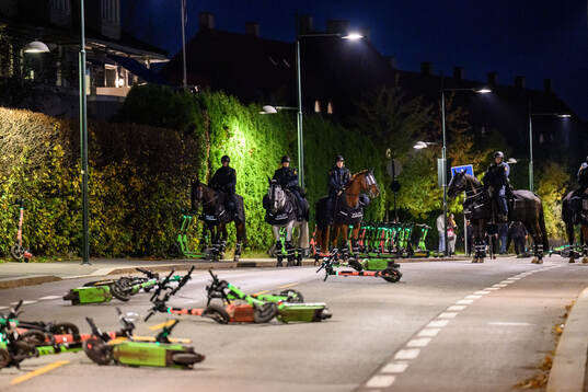 Electric scooters and police