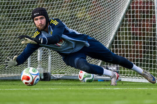 goalkeeper Noel Törnqvist of the Swedish men's national