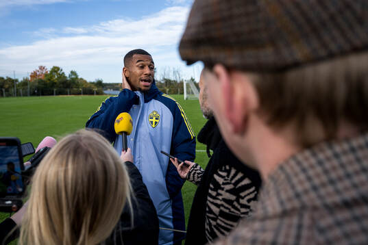 Isak Hien of the Swedish men's national football team