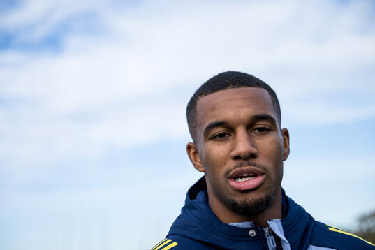 Isak Hien of the Swedish men's national football team