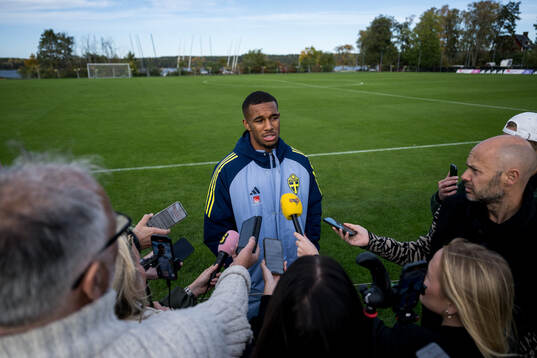 Isak Hien of the Swedish men's national football team