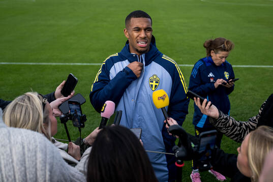 Isak Hien of the Swedish men's national football team