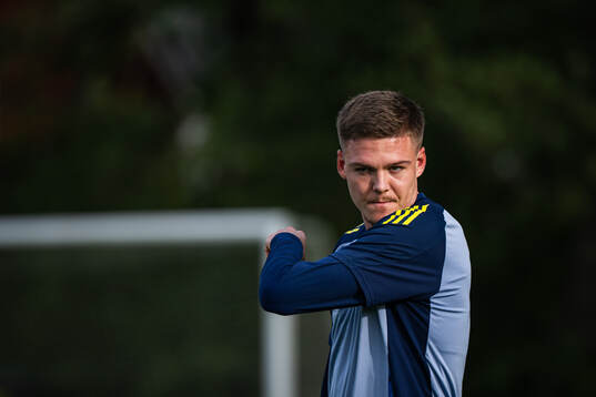 Emil Holm of the Swedish men's national football team at a