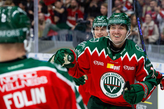 Frölundas Max Lindholm jublar