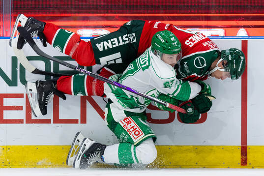 Frölundas Henrik Tömmernes och Rögles Leon Bristedt