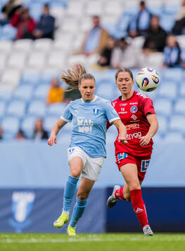 Malmö FFs Katariina Kosola och Linköpings Polly Doran