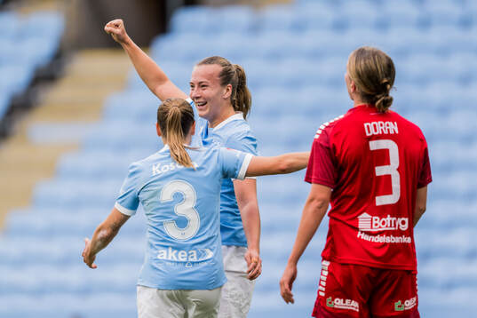 Malmö FFs Sara Kanutte Sørensen Fornes jublar