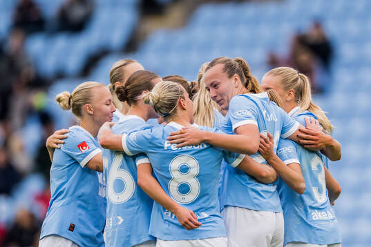 Malmö FFs Sara Kanutte Sørensen Fornes jublar