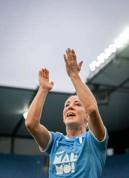 Malmö FFs Mia Persson jublar