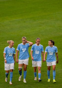 Malmö FFs Nathalie Hoff Persson, Courtney Nevin, Karoline
