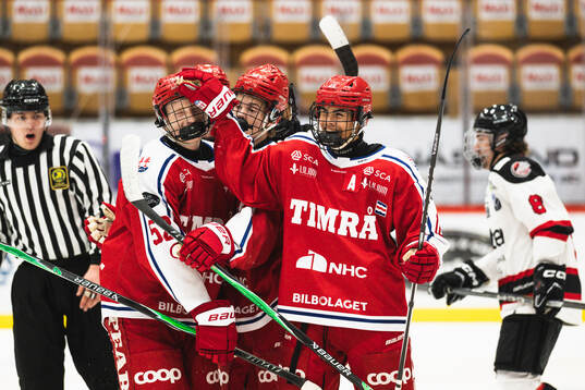 Timrås Albin Klar och Petter Dahlqvist jublar