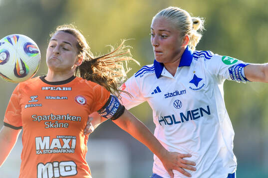 Kristianstads Emma Petrovic och IFK Norrköpings Wilma