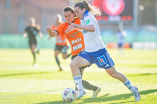 Kristianstads DFFs Emma Petrovic och IFK Norrköping FKs