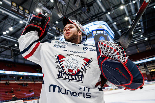 Linköpings Jesper Myrenberg jublar