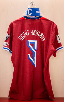 The kit of Erling Braut Haaland of Norway in the dressing