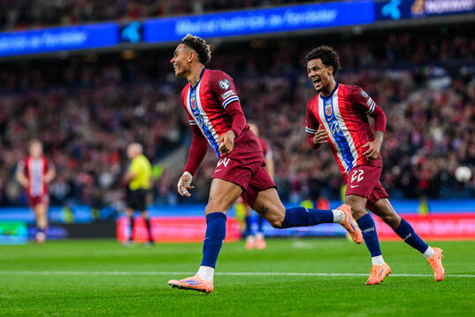 Antonio Nusa of Norway celebrates