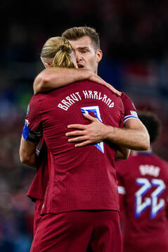 Erling Braut Haaland and Alexander Sørloth of Norway