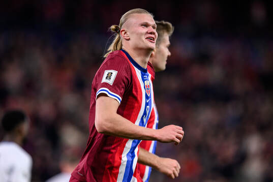Erling Braut Haaland of Norway celebrates