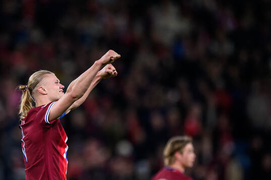 Erling Braut Haaland of Norway celebrates