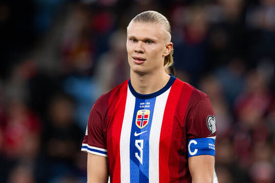 Erling Braut Haaland of Norway reacts