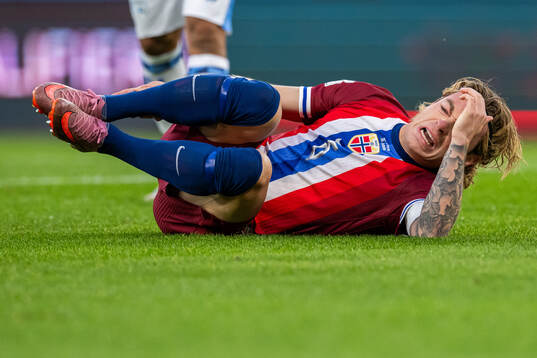 Patrick Berg of Norway in pain