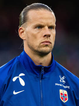 Goalkeeper Ørjan Håskjold Nyland of Norway line up