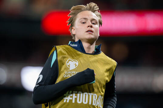 Andreas Schjelderup of Norway warms up