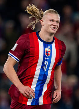 Erling Braut Haaland of Norway celebrates