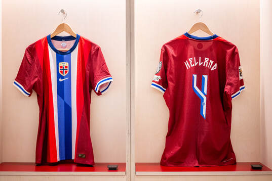The kit of Eivind Helland of Norway in the dressing room
