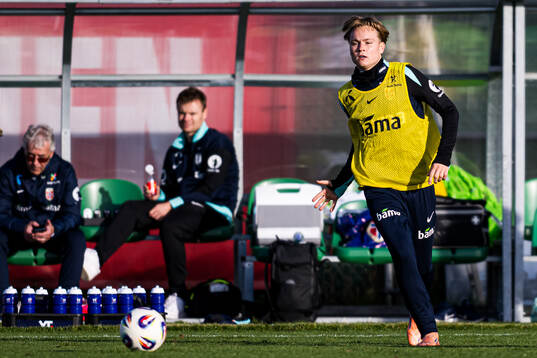 Andreas Schjelderup of the Norwegian national football team