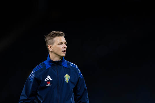 Goaltender coach Maths Elfvendal of the Swedish men’s