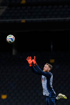 goalkeeper Viktor Johansson of the Swedish men’s national
