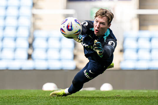 Goalkeeper Mathias Dyngeland of the Norwegian national