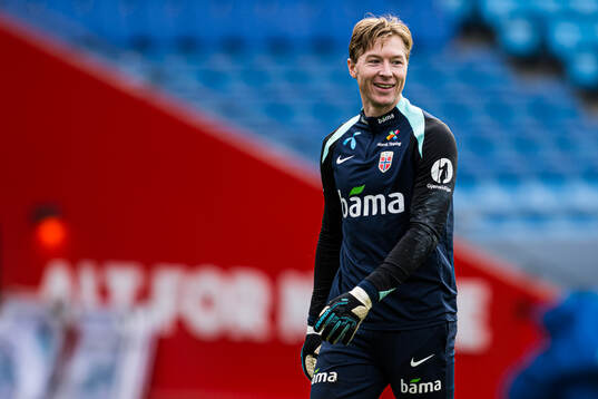Goalkeeper Mathias Dyngeland of the Norwegian national
