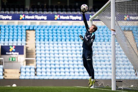 Goalkeeper Mathias Dyngeland of the Norwegian national
