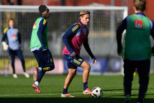 Markus Karlsson of the Swedish under-21 national football