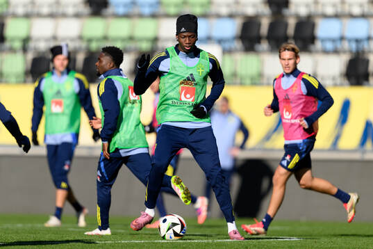 Alieu Nije of the Swedish under-21 national football team