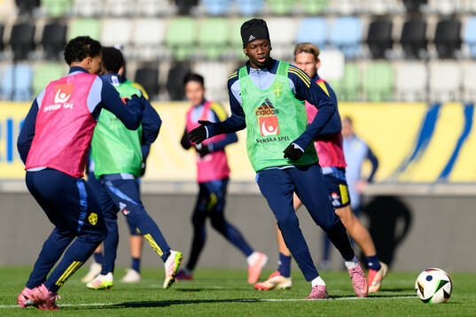 Alieu Nije of the Swedish under-21 national football team