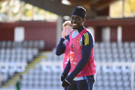 Genesis Antwi of the Swedish under-21 national football team