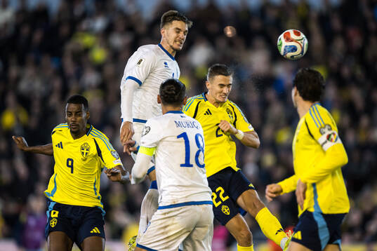 Ilir Krasniqi of Kosovo against Alexander Isak , Gustaf