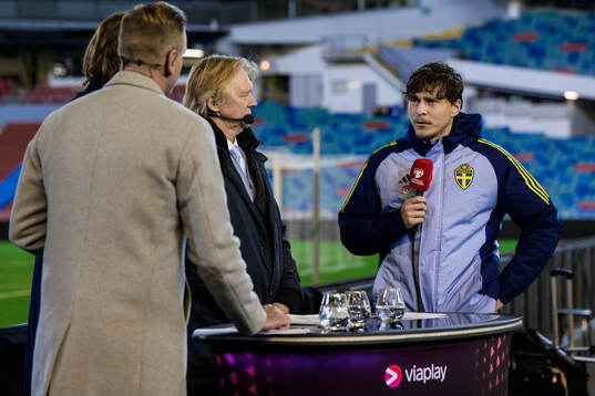 Victor Nilsson Lindelöf of Sweden in the Viaplay studio